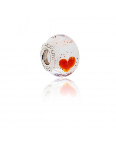 Murano glass charm with Silver compatible Pandora Bracelets V745 Starry Love