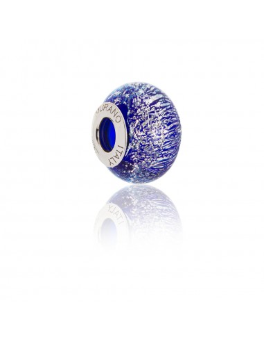 Bead in vetro di Murano e argento 925 compatibile Braccialetti Pandora V774 Profondo Blu