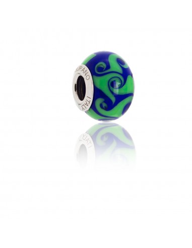 Bead in vetro di Murano e argento 925 compatibile Braccialetti Pandora V796, il design...