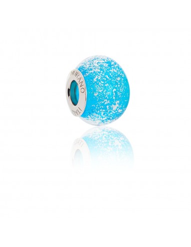 Murano glass charm with Silver compatible Pandora Bracelets V833 Sky