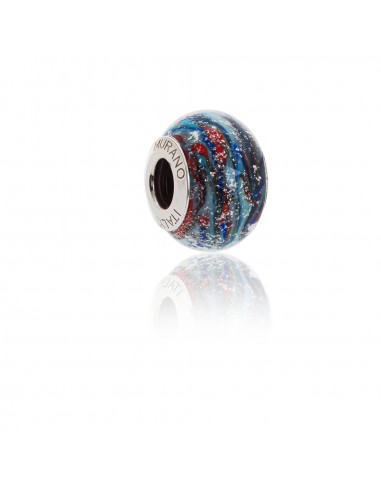 Murano glass charm with Silver compatible Pandora Bracelets V844 Galileo