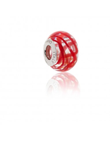 Murano glass charm with Silver compatible Pandora Bracelets V845 Bloody