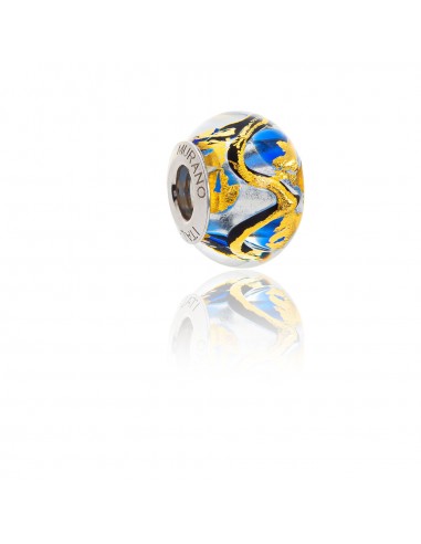 Bead in vetro di Murano e argento 925 compatibile Braccialetti Pandora V867 Foglia...