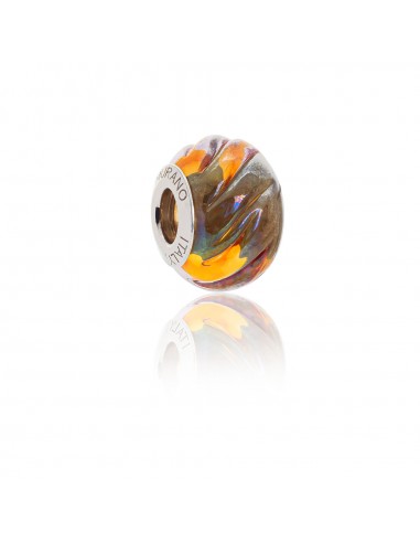 Bead in vetro di Murano e argento 925 compatibile Braccialetti Pandora V881 Onde del...