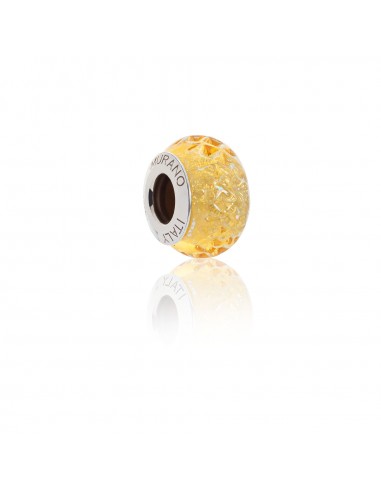 Bead in vetro di Murano e argento 925 compatibile Braccialetti Pandora V930 Champagne...